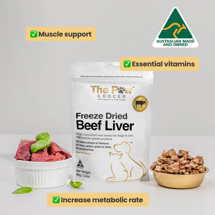 Freeze Dried Beef Liver Dog Treat 90G