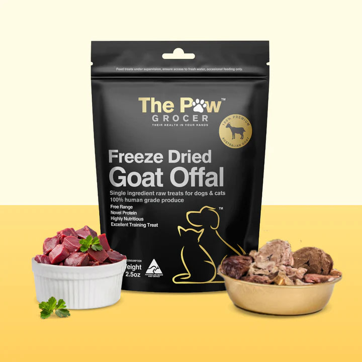 Black Label Freeze Dried Goat Offal Dog Treat 72G