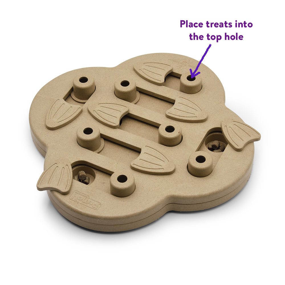 Nina Ottosson Smart Interactive Dog Toy - Dog Hide N Slide in Wooden Composite