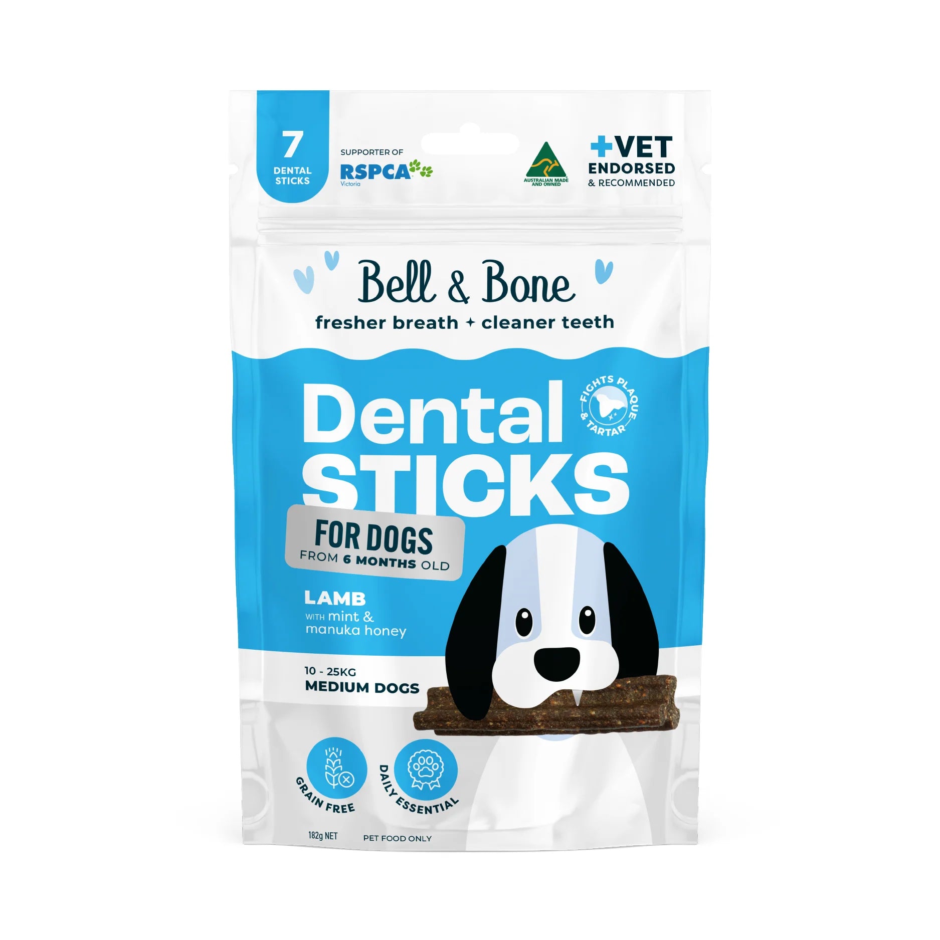 Bell & Bone Dog Dental Sticks Lamb Mint and Manuka Honey