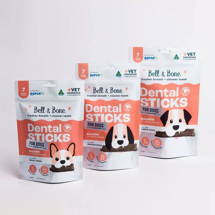 Adult Dog Dental Sticks - Salmon, Mint and Charcoal