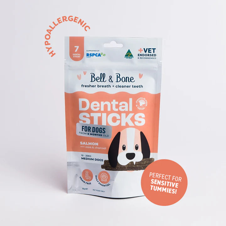 Adult Dog Dental Sticks - Salmon, Mint and Charcoal