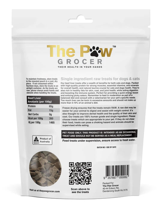 Freeze Dried Beef Liver Dog Treat 90G
