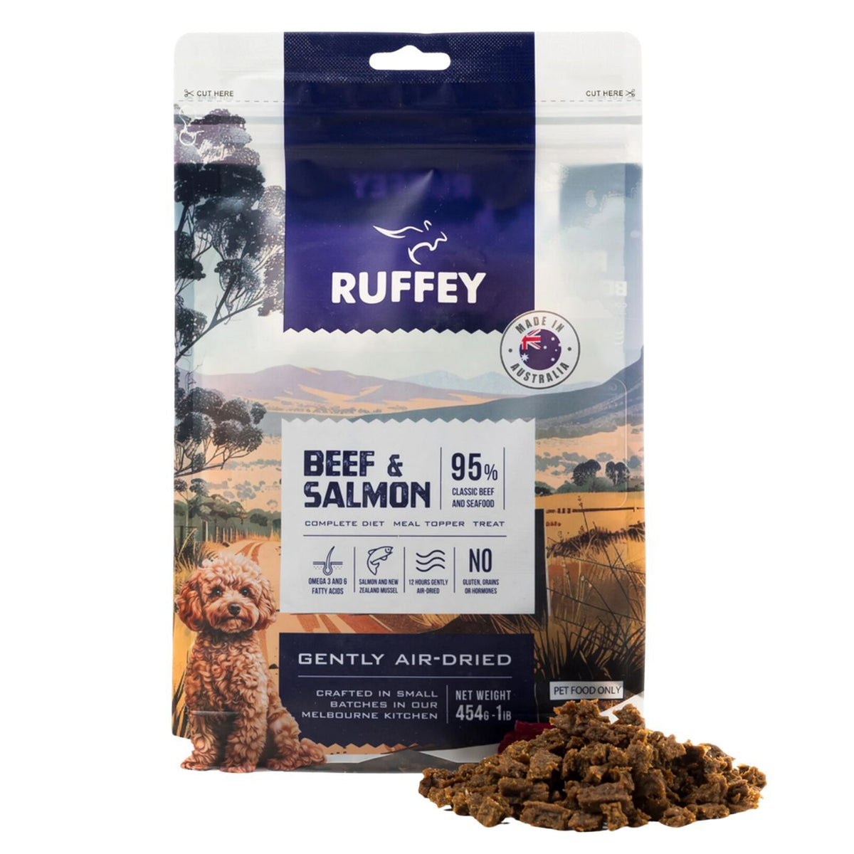 Ruffey Air-Dried Beef & Salmon 454G