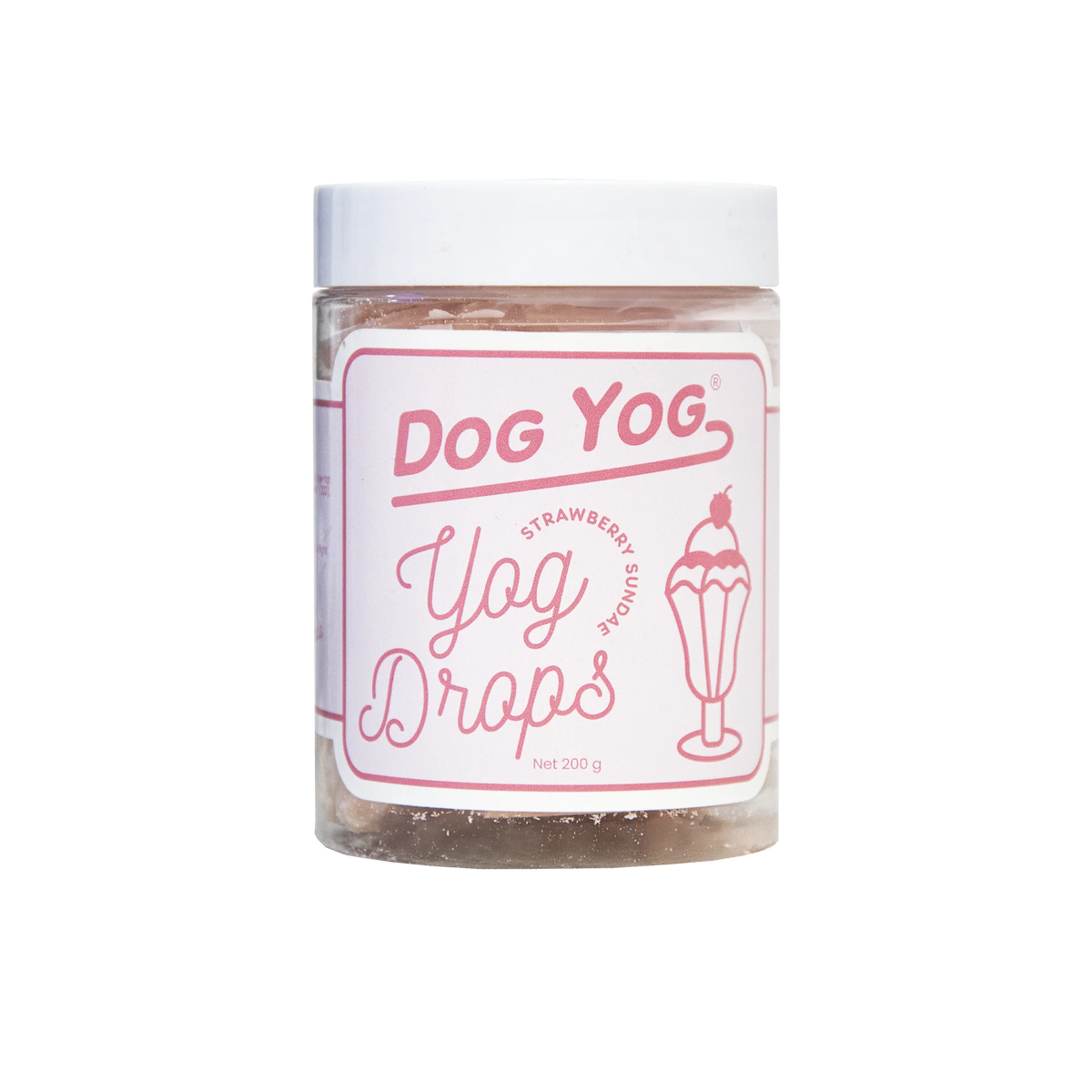 Yog Drops - Strawberry Sundae 200g net