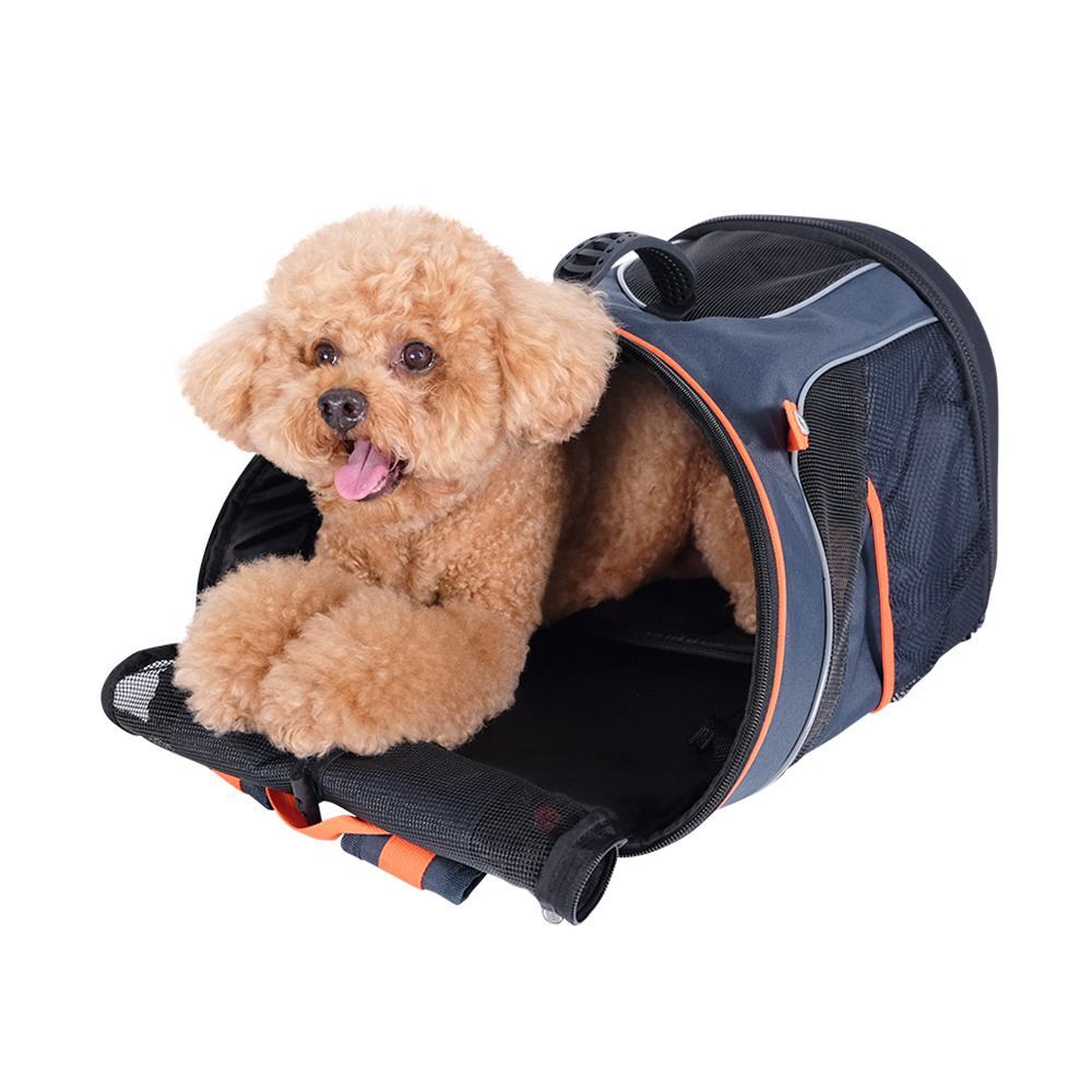 Ibiyaya Ultralight Backpack Pet Carrier - Navy Blue/Pink