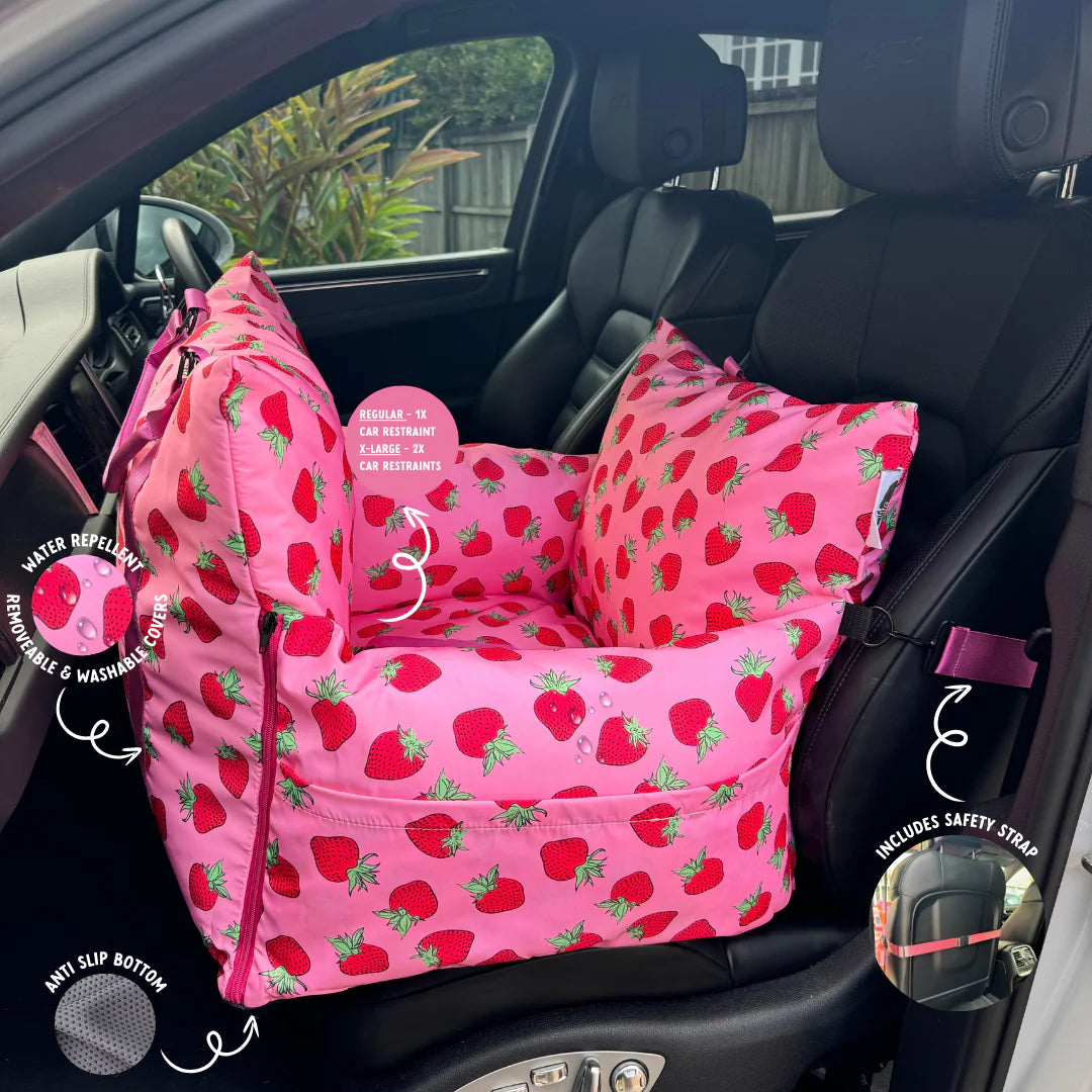 Deluxe Travel Car Bed Strawberries