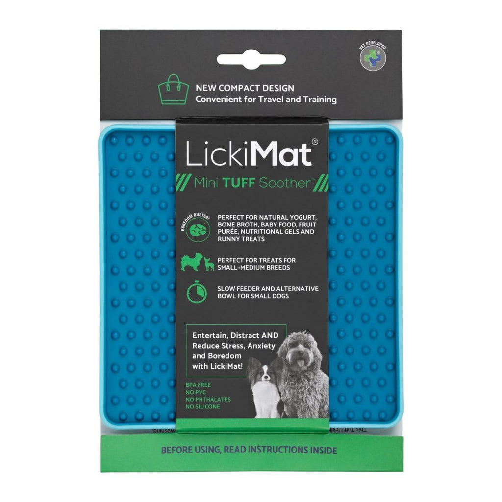 Lickimat Mini Tuff Soother Slow Food Bowl Anti-Anxiety Mat for Dogs