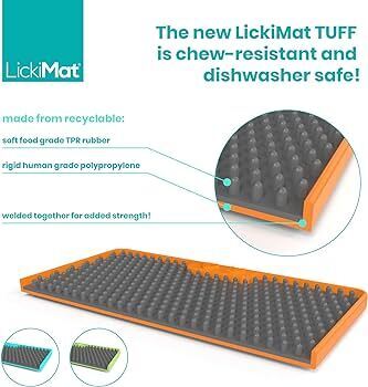Lickimat Mini Tuff Soother Slow Food Bowl Anti-Anxiety Mat for Dogs