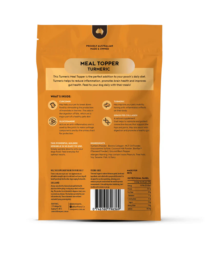 Raw Pawz Anti Inflammatory Turmeric Meal Topper 90G