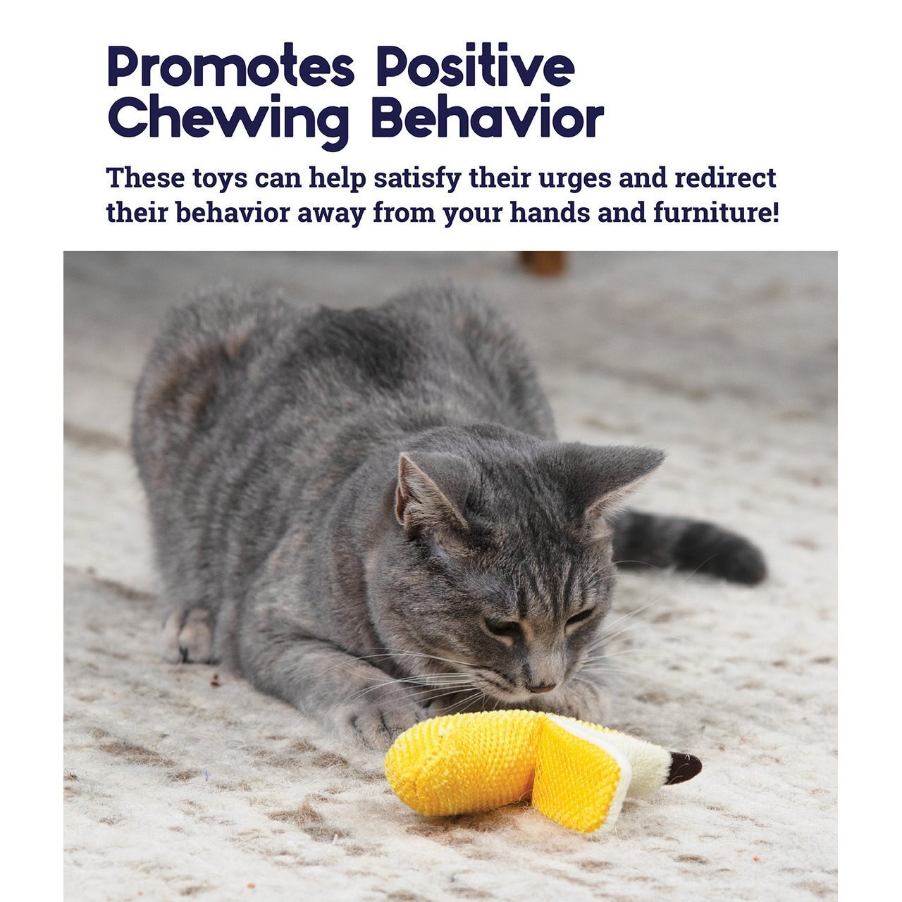 Petstages Dental Banana Catnip Chew Toy for Cats