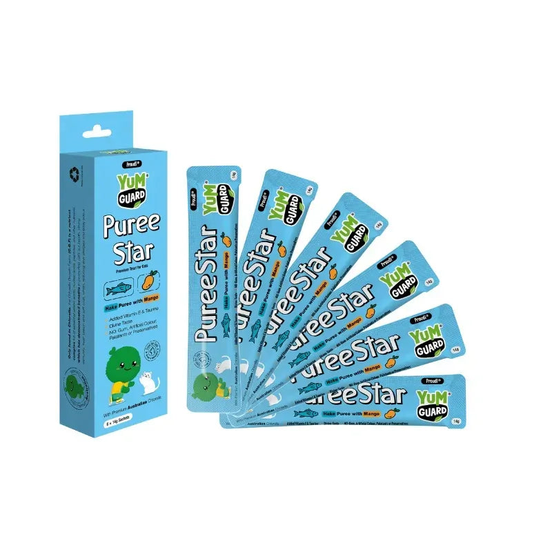 Puree Star Hake Puree With Mango Cat Treat 6 sticks x 14g
