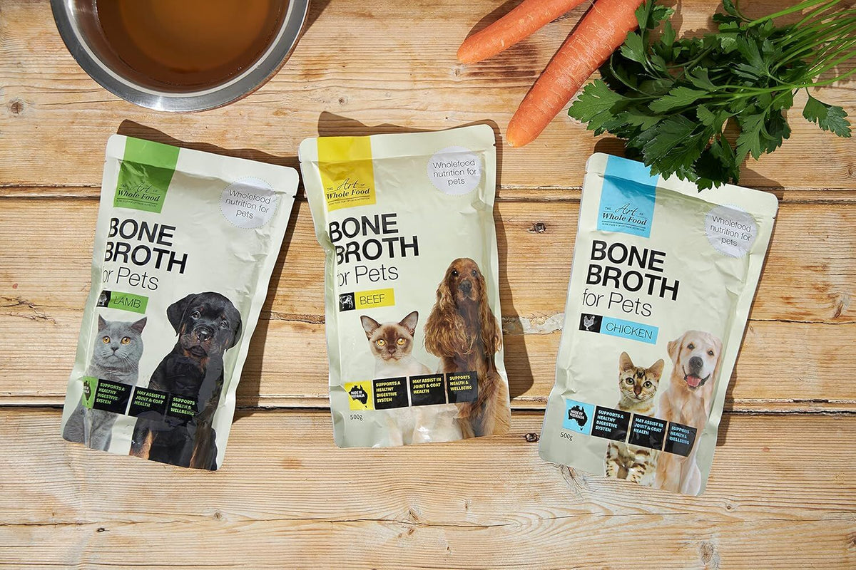 Art of Whole Food Bone Broth for Pets  8 x 500mL Pouches