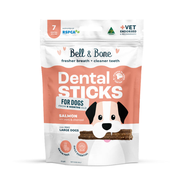 Adult Dog Dental Sticks - Salmon, Mint and Charcoal