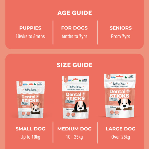Adult Dog Dental Sticks - Salmon, Mint and Charcoal