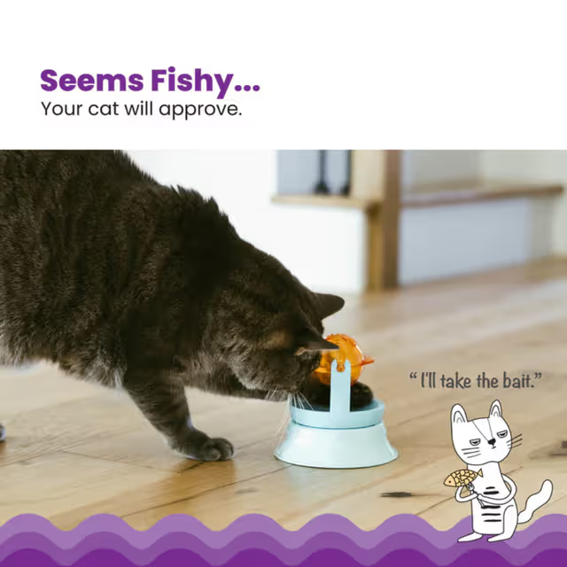 Catstages 2In1 Topper Spin Fish Bowl