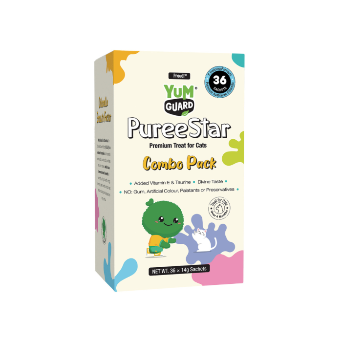 Yum Guard Puree Star Combo Pack Treat for Cats 36 sticks x 14g